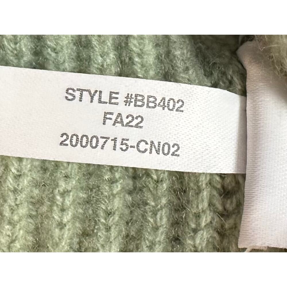 J. Crew Ribbed Pure Cashmere Oversized Crewneck Sweater Green BB402 Size XS - Picture 12 of 12